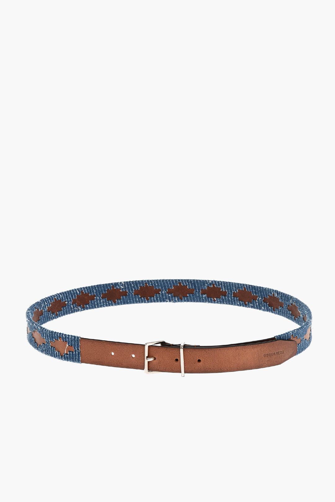 Dsquared2 30mm Leather and Denim Belt Size ONE SIZE - 2 Thumbnail