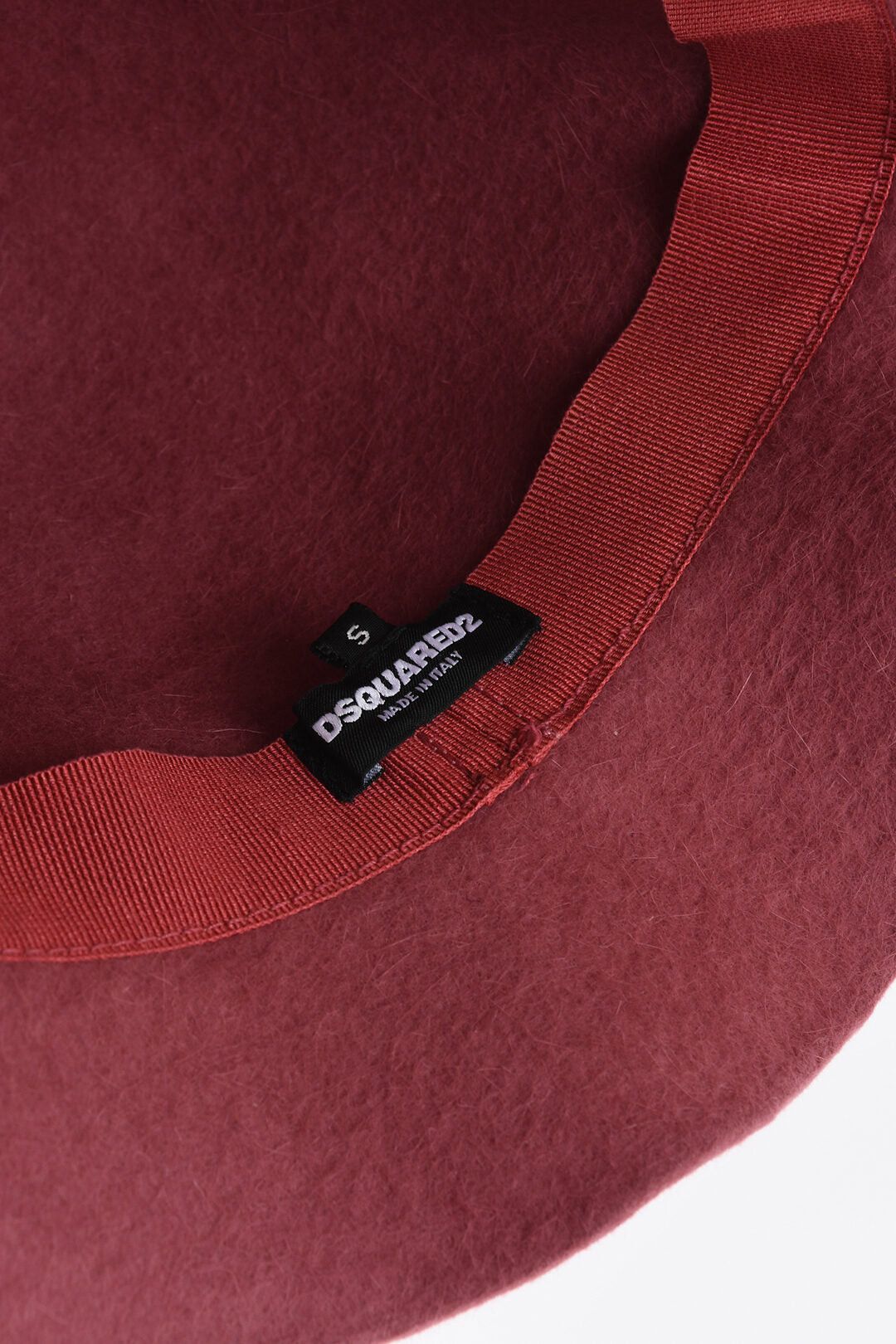 Dsquared2 Rabbit-Felt Bucket Hat with Metal Plaque Size ONE SIZE - 3 Thumbnail