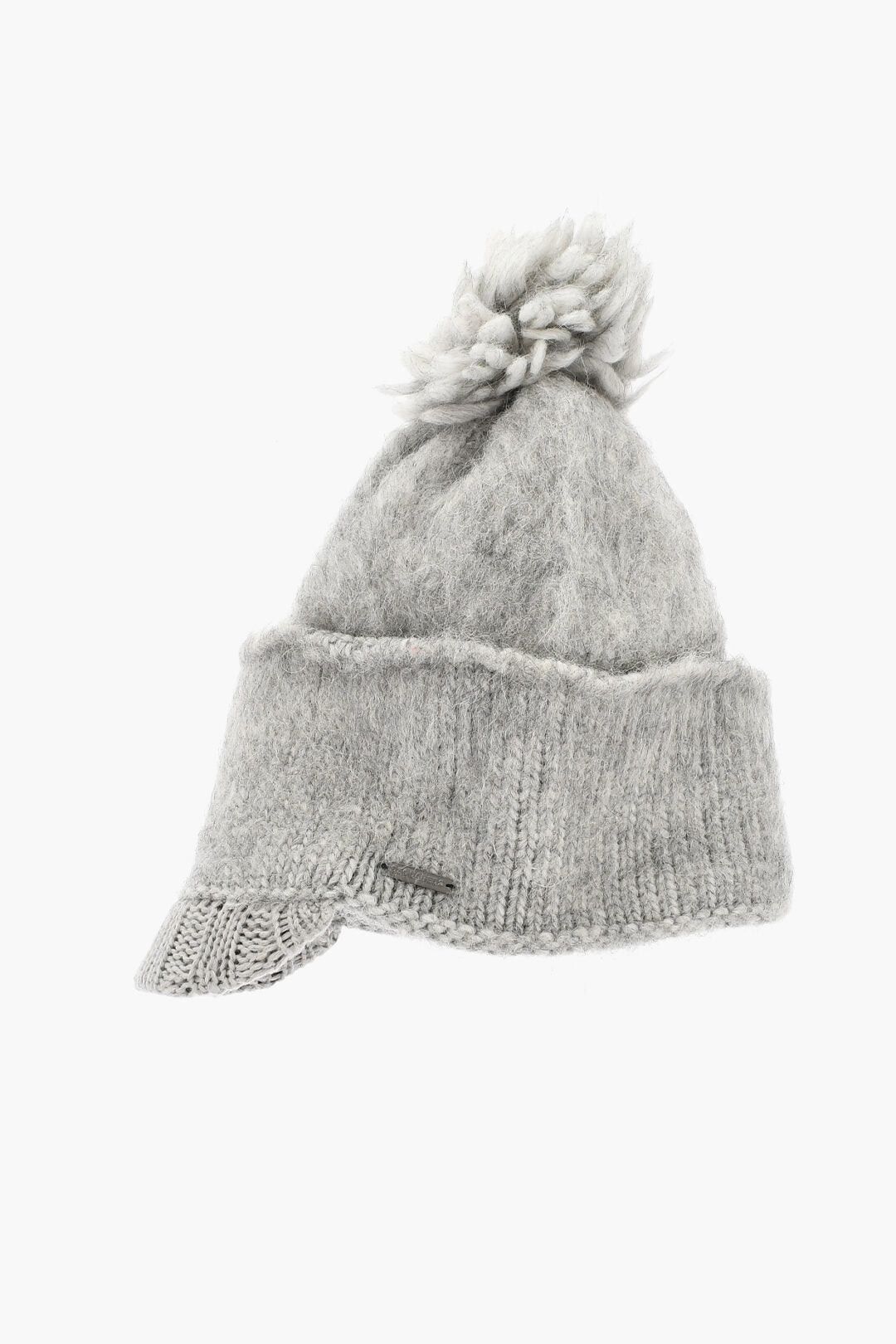 Dsquared2 Wool-Blend Beanie with Visor Size ONE SIZE - 3 Thumbnail