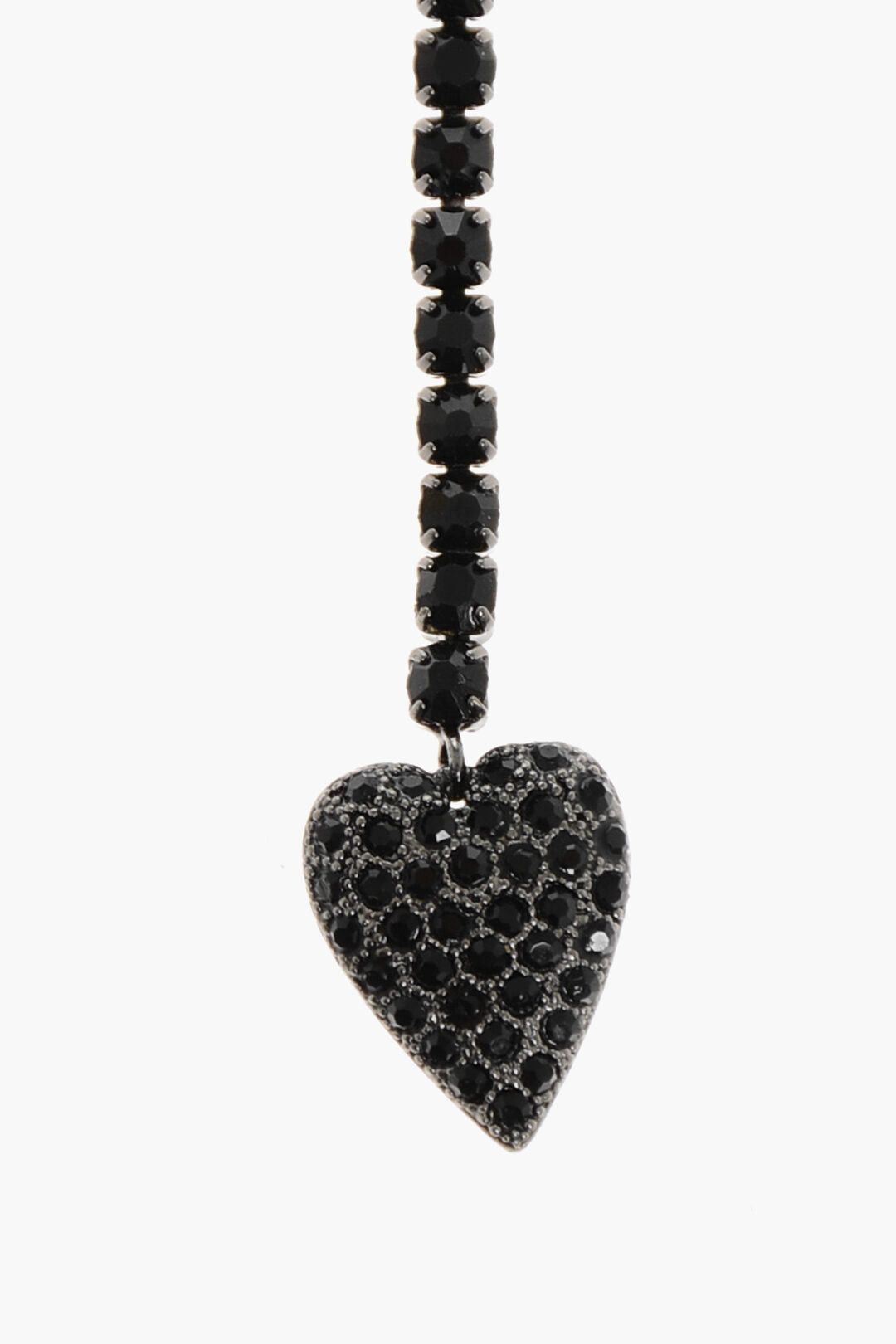 Dsquared2 Maxi Strass Single Earring with Heart-Shaped Pendant Size ONE SIZE - 2 Thumbnail