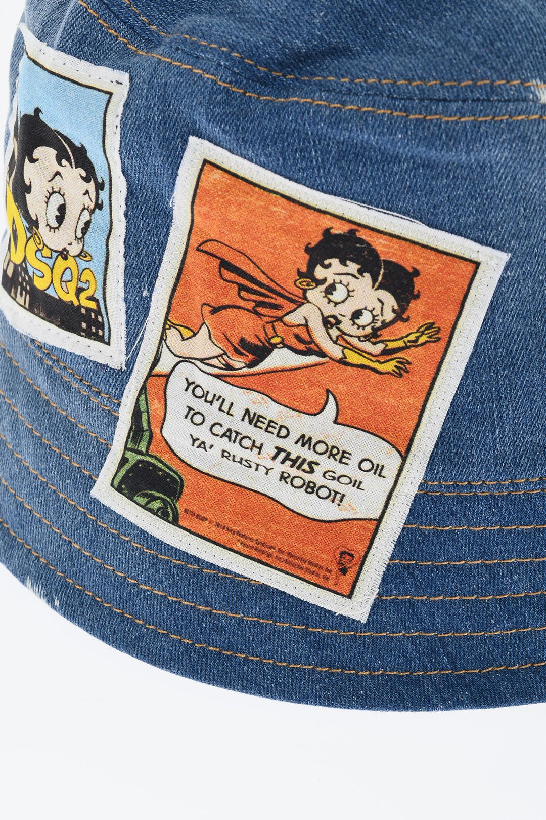 Dsquared2 Denim Bucket Hat with Ricao Betty Boop Size ONE SIZE - 2 Thumbnail