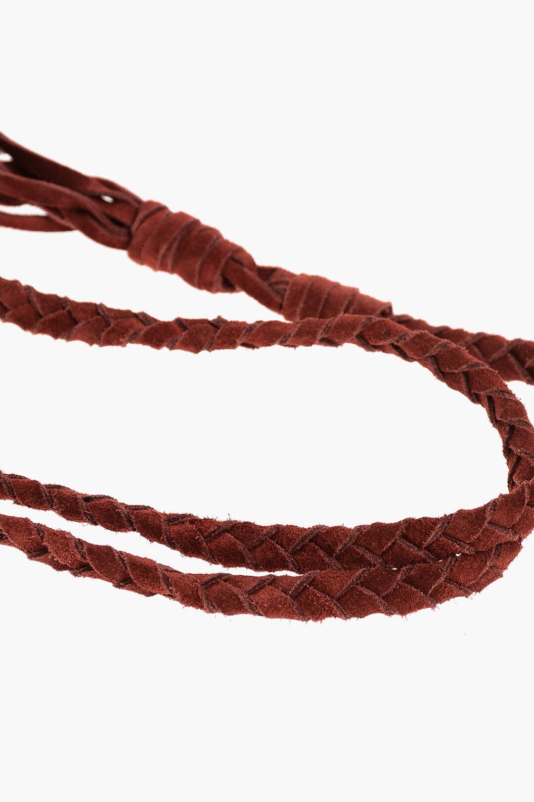 Dsquared2 Braided Suede Necklace with Fringes and Metal Details Size ONE SIZE - 3 Thumbnail