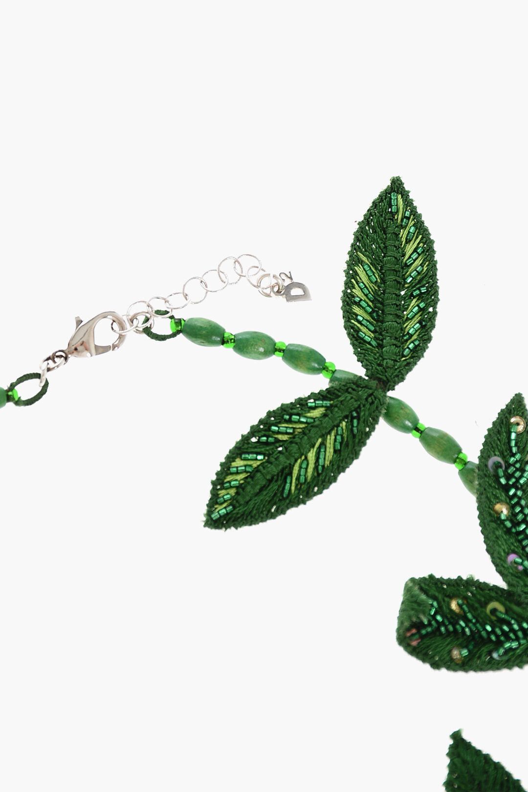 Dsquared2 Wooden Necklace with Botanical Appliqués Size ONE SIZE - 3 Thumbnail