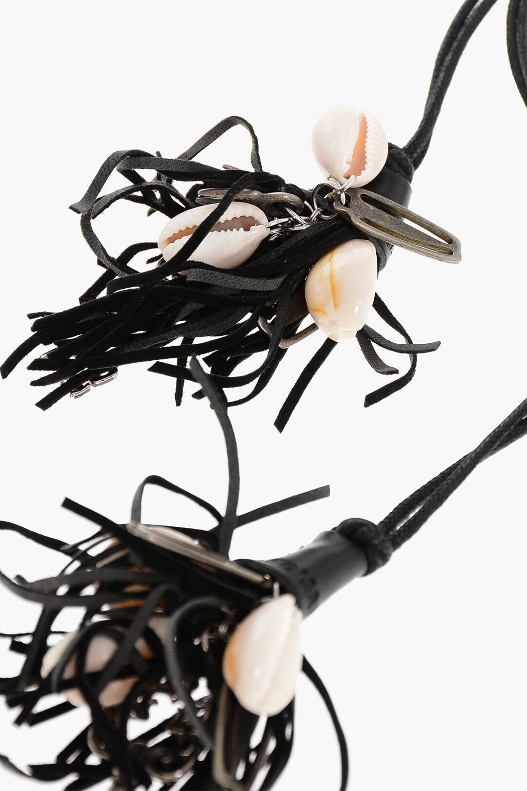 Dsquared2 Leather Bracelet with Shells and Fringes Size ONE SIZE - 3 Thumbnail