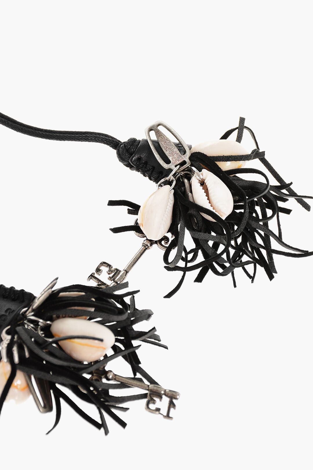 Dsquared2 Leather Bracelet with Shells and Fringes Size ONE SIZE - 2 Thumbnail