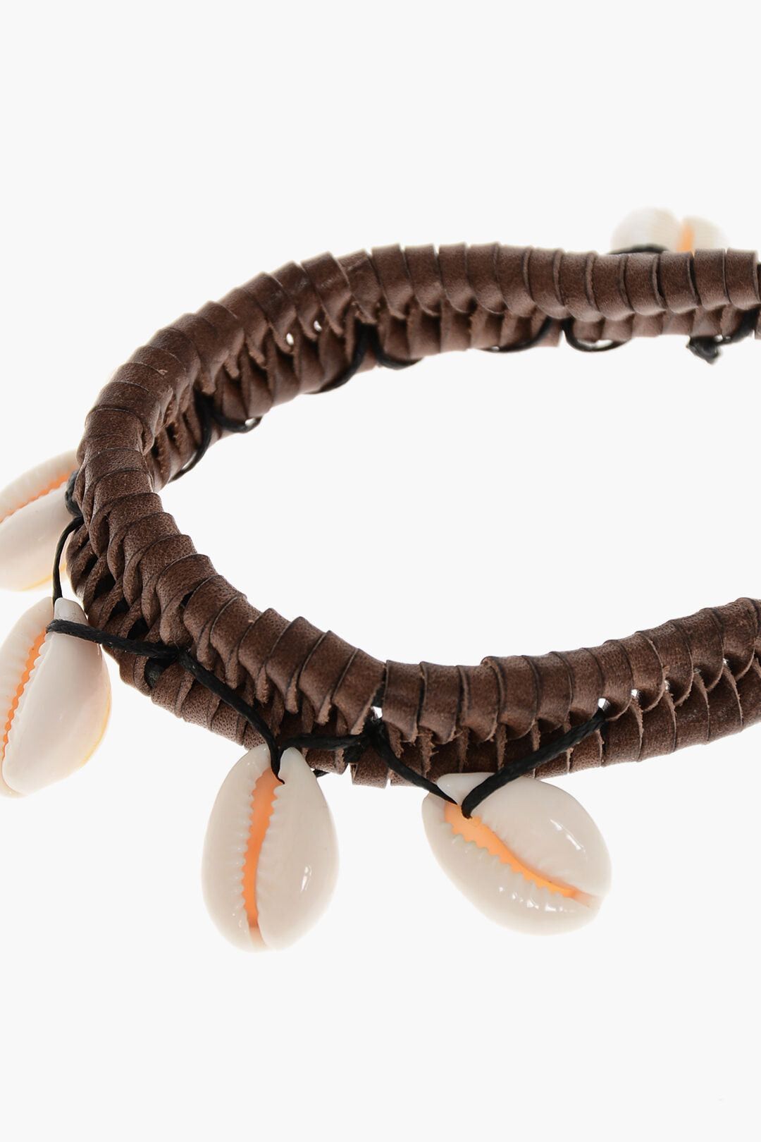 Dsquared2 Leather Anklet with Shells Size ONE SIZE - 3 Thumbnail