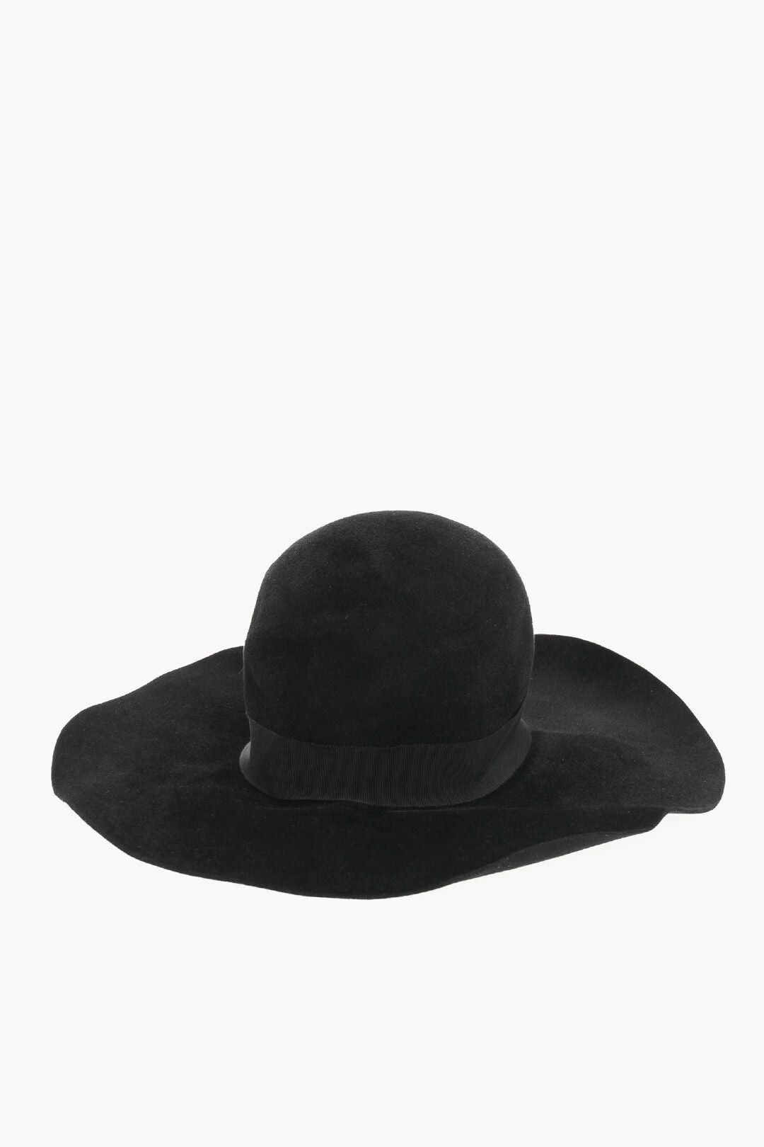 Dsquared2 Solid-Color Felt Floppy Hat with Silver Logo Size ONE SIZE - 2 Thumbnail