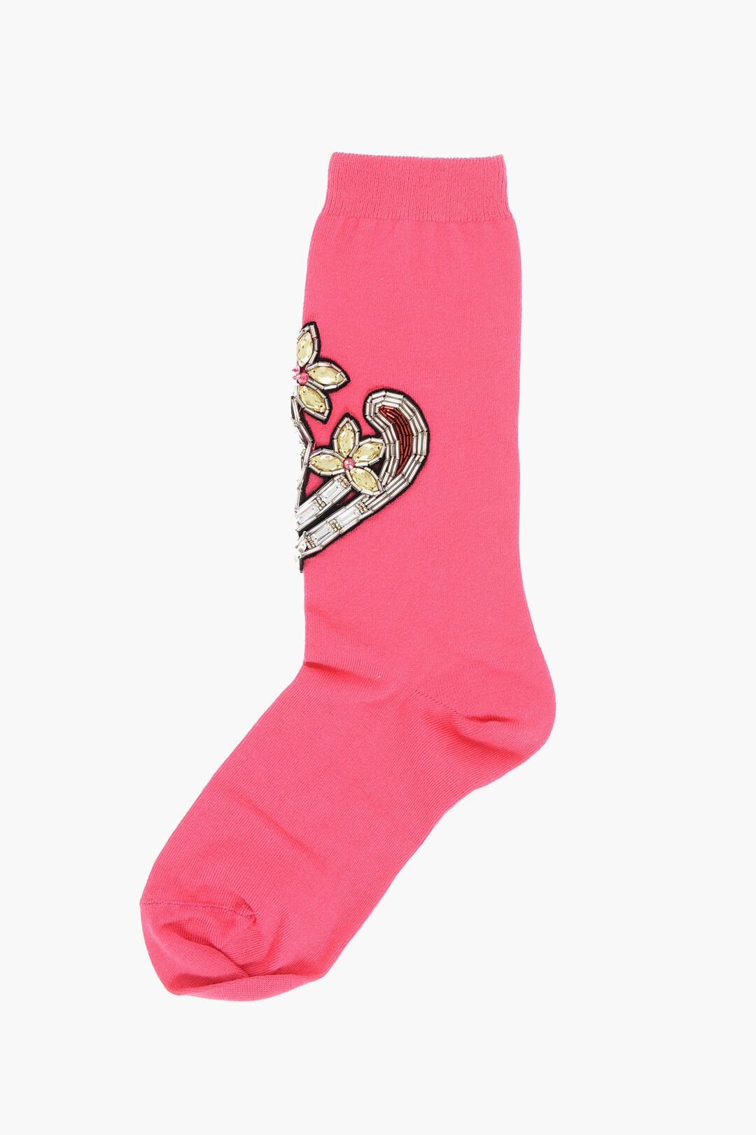 Dsquared2 Cotton-Blend Long DEMIE Socks with Jewels Size ONE SIZE - 3 Thumbnail