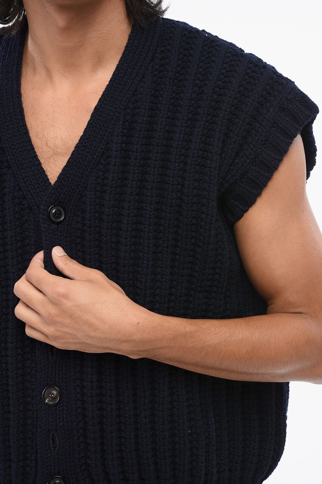 Maison Margiela MM0 Short-Sleeve Wool Cardigan Size US M / EU 48-50 / 2 - 3 Thumbnail