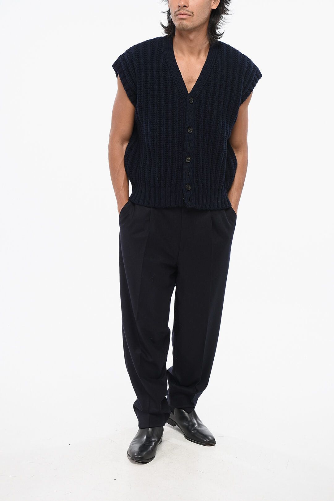 Maison Margiela MM0 Short-Sleeve Wool Cardigan Size US M / EU 48-50 / 2 - 4 Thumbnail