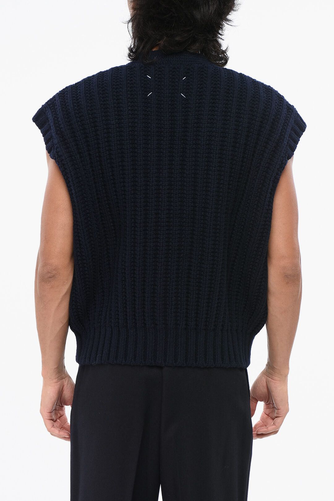 Maison Margiela MM0 Short-Sleeve Wool Cardigan Size US L / EU 52-54 / 3 - 2 Thumbnail