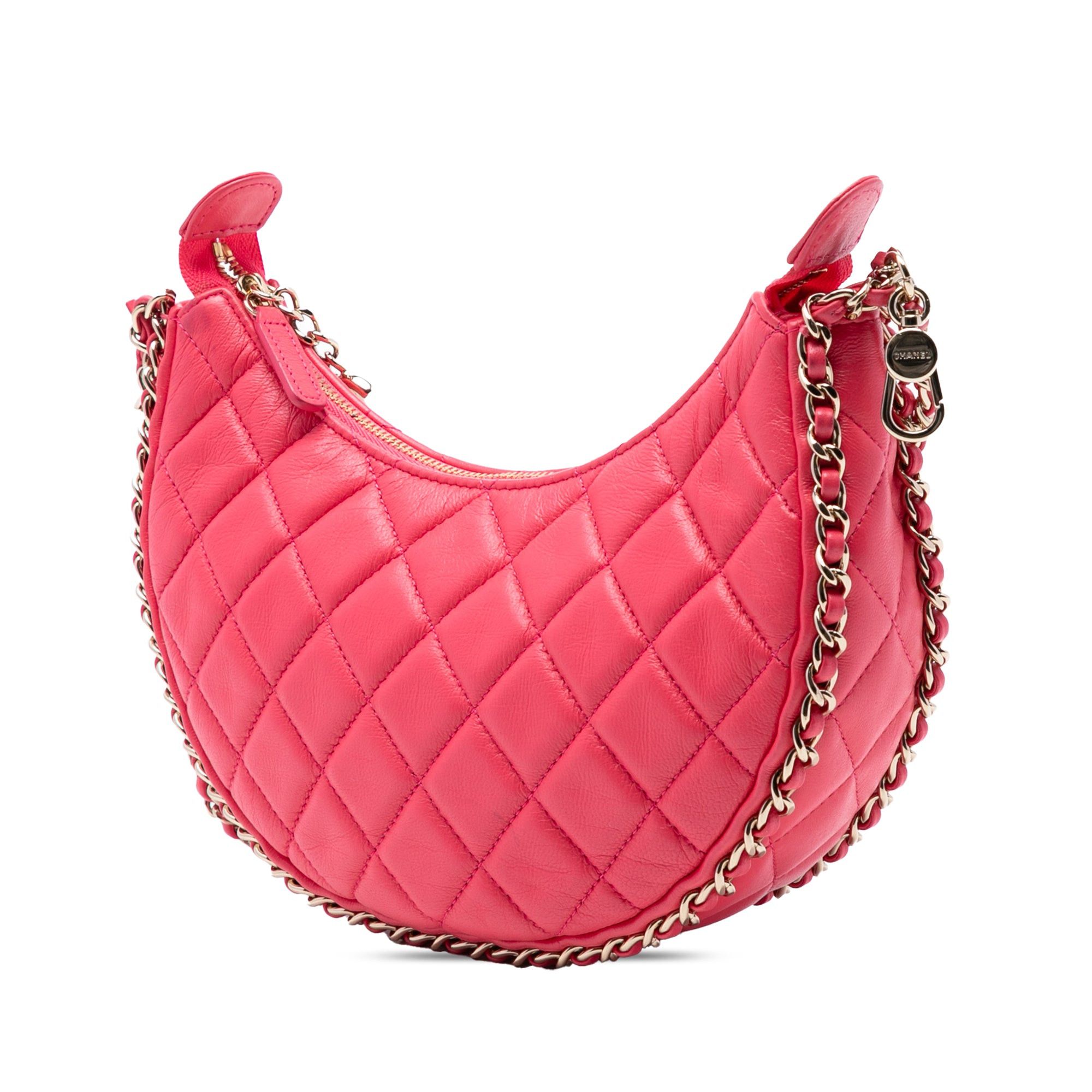Chanel Small Quilted Lambskin Chain Around Hook Hobo Bag Size ONE SIZE - 2 Thumbnail