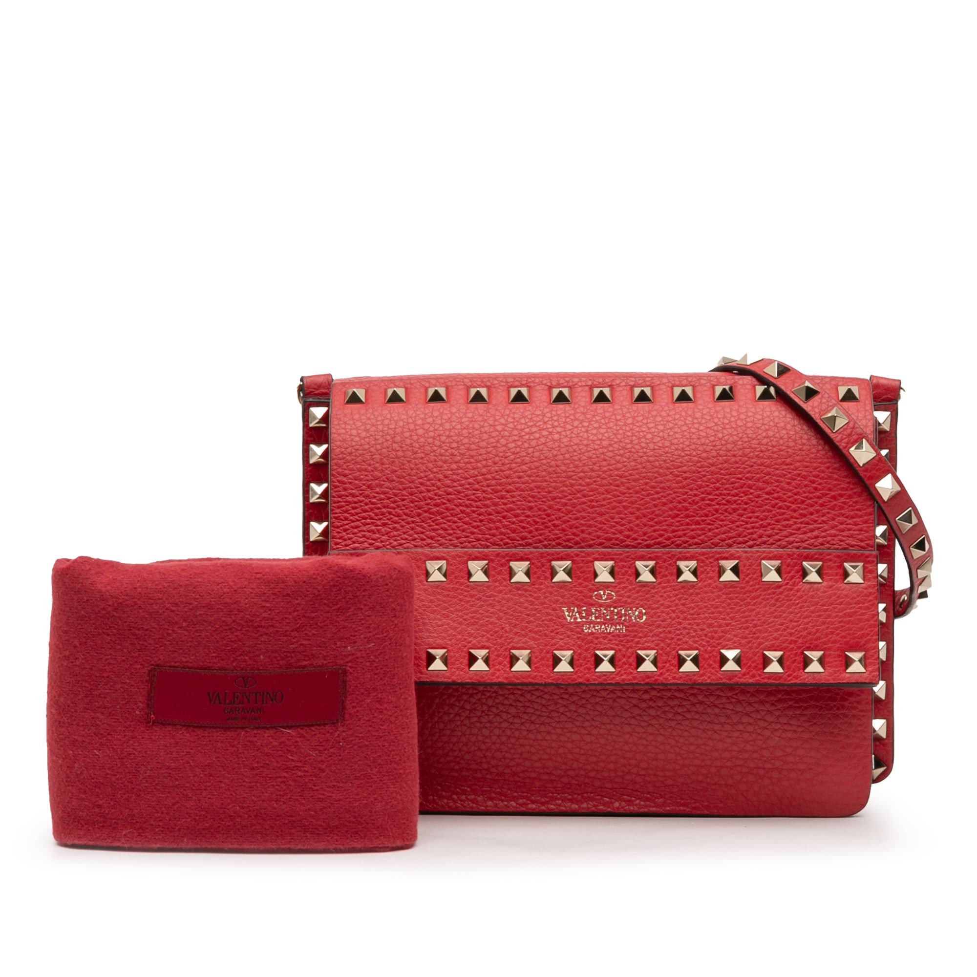 Valentino Small Grained Calfskin Rockstud Crossbody Size ONE SIZE - 12 Thumbnail