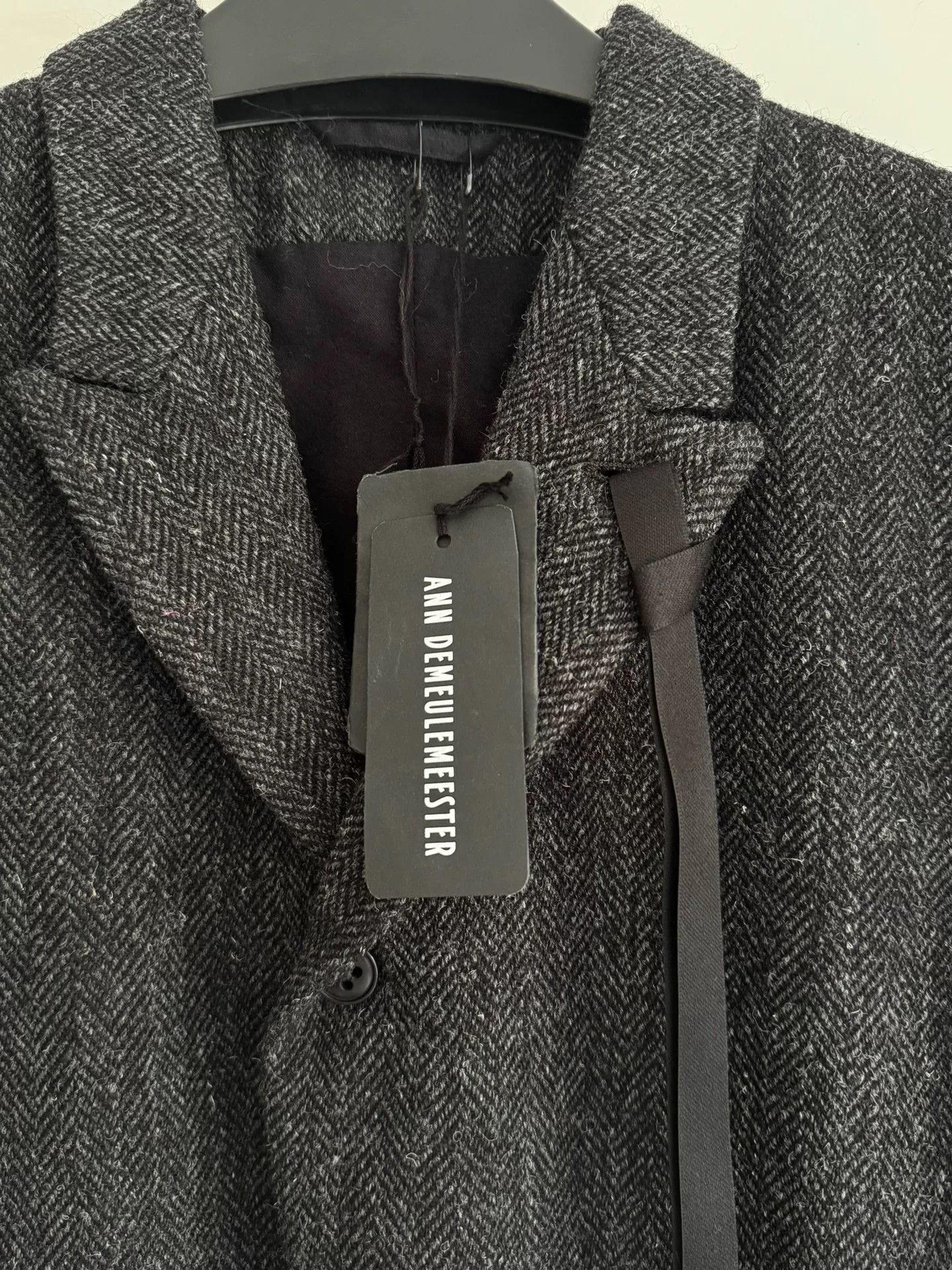 Ann Demeulemeester Ann Demeulemeester Gray Herringbone Blazer Size US XS / EU 42 / 0 - 5 Thumbnail