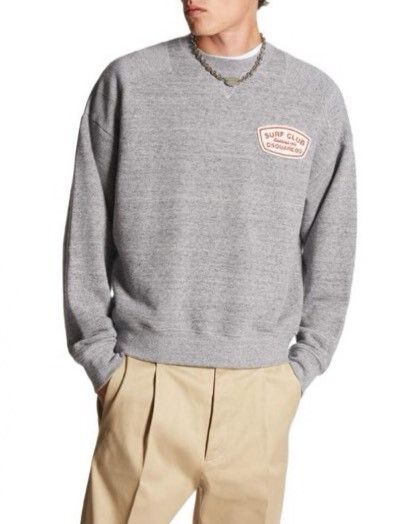 Dsquared2 DSQUARED2 Men's Solid Crewneck Sweatshirt Size US S / EU 44-46 / 1 - 3 Thumbnail