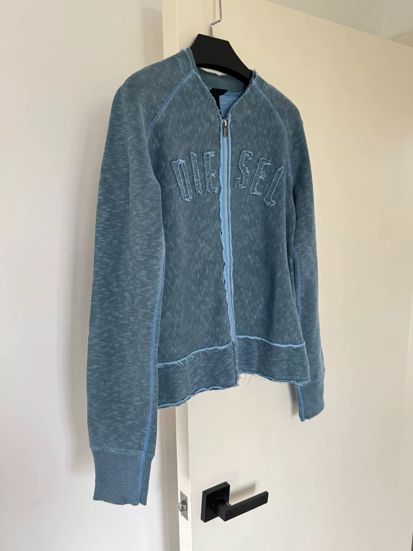 Diesel Diesel Distressed Collarless Sweatshirt Jacket Size L / US 10 / IT 46 - 2 Thumbnail