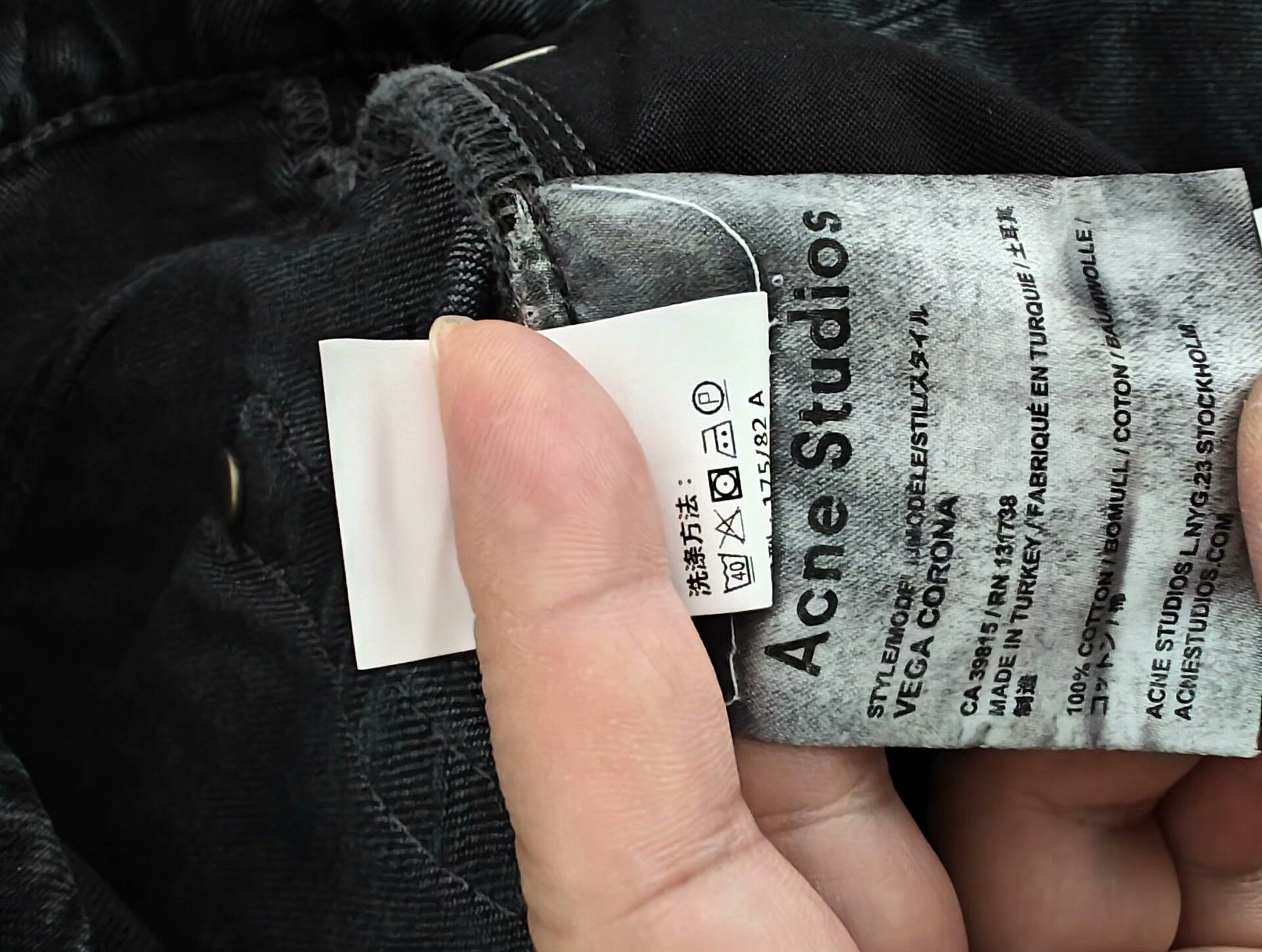 Acne Studios Acne Studios Men's Black Slim Jeans 32/32 Size US 32 / EU 48 - 7 Thumbnail