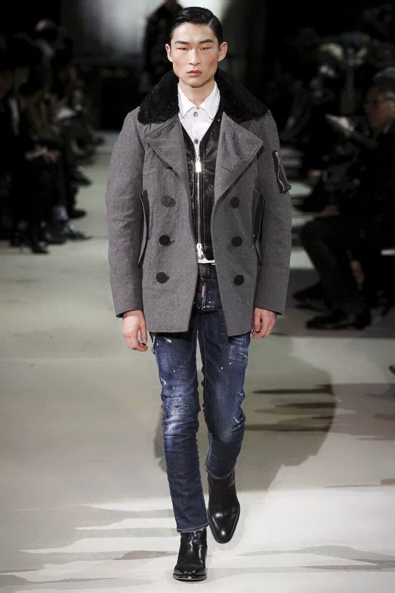 Dsquared2 DSQUARED2 Men's Wool Double-Breasted Coat Size US M / EU 48-50 / 2 - 9 Thumbnail