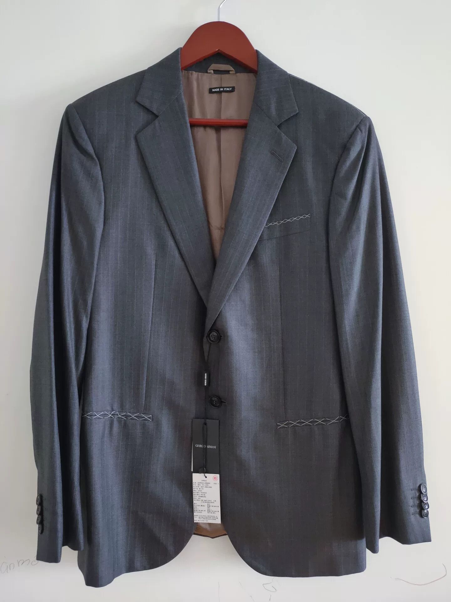 Giorgio Armani Giorgio Armani Wool-Silk Suit Jacket Size US M / EU 48-50 / 2 - 2 Thumbnail