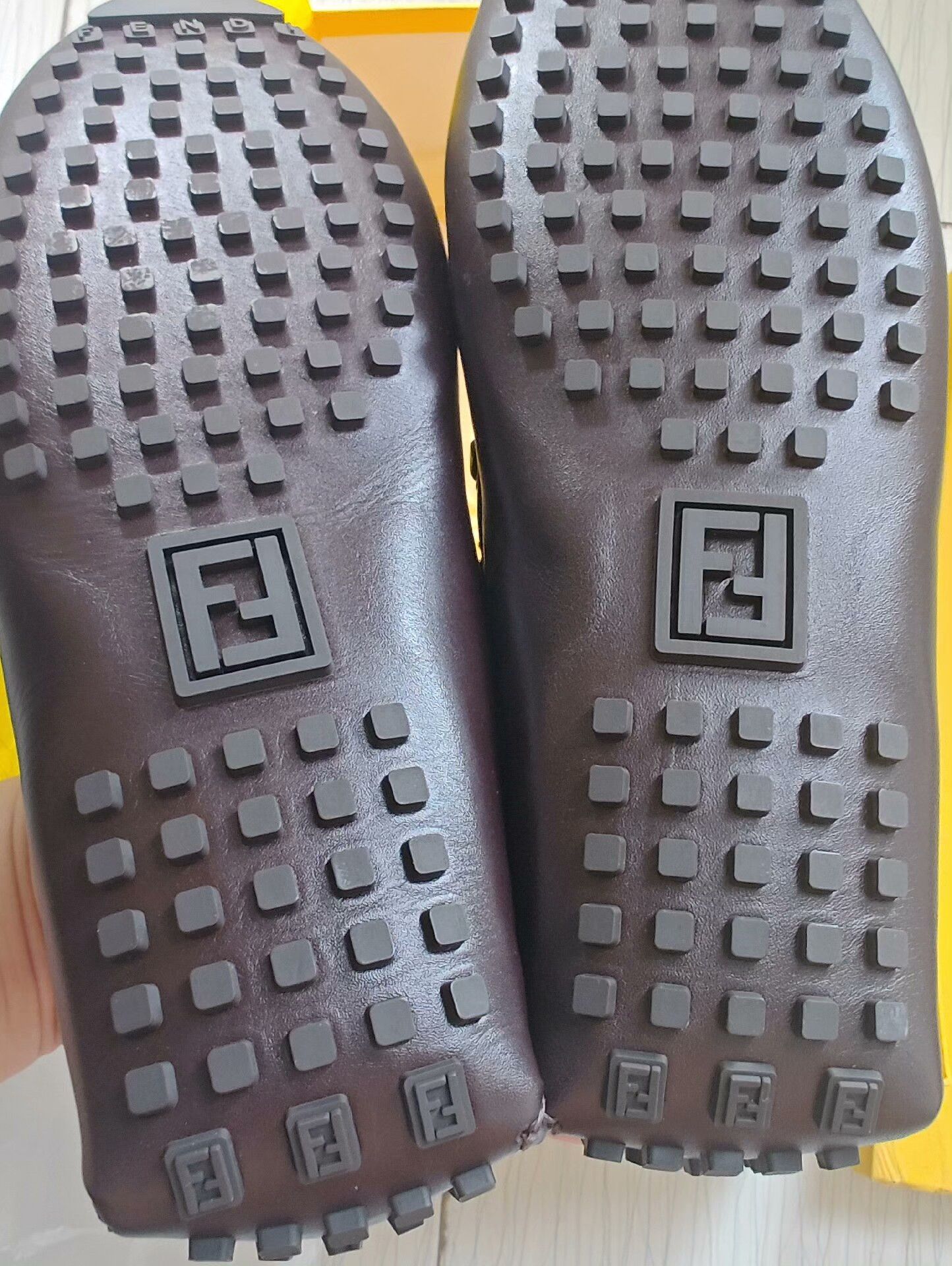 Fendi FENDI FF Logo Brown Leather Loafers Size US 6.5 / EU 39-40 - 8 Thumbnail
