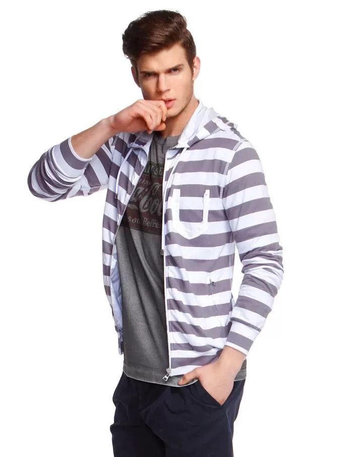 Dolce & Gabbana Dolce Gabbana Striped Hooded Sweatshirt Size US M / EU 48-50 / 2 - 2 Thumbnail