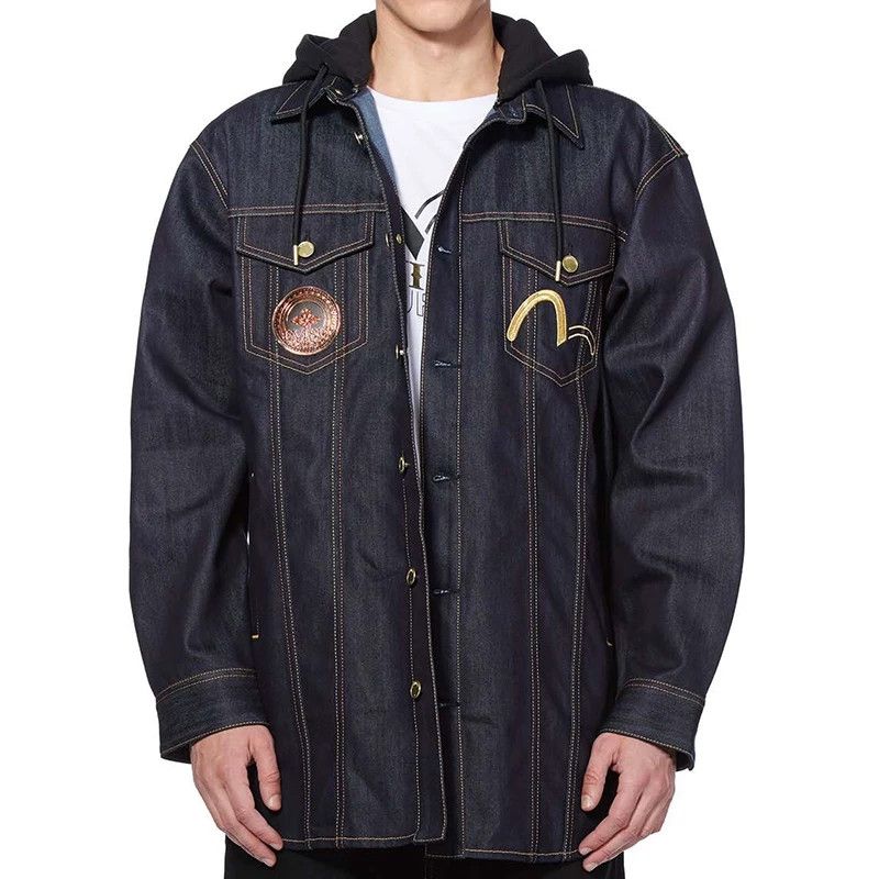 Evisu EVISU Men's Skull Logo Embroidered Denim Coat Size US M / EU 48-50 / 2 - 2 Thumbnail