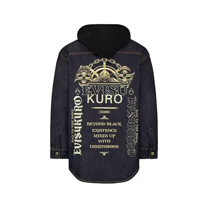 Evisu EVISU Men's Skull Logo Embroidered Denim Coat Size US M / EU 48-50 / 2 - 4 Thumbnail