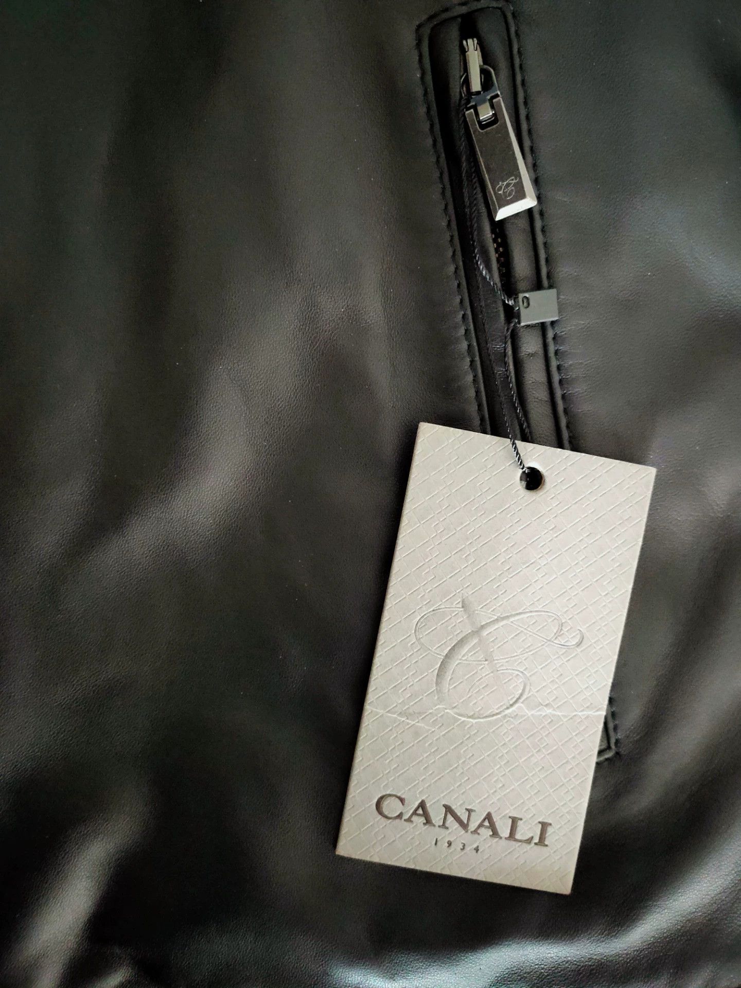 Canali CANALI Double-Sided Leather Down Jacket Size US M / EU 48-50 / 2 - 4 Thumbnail