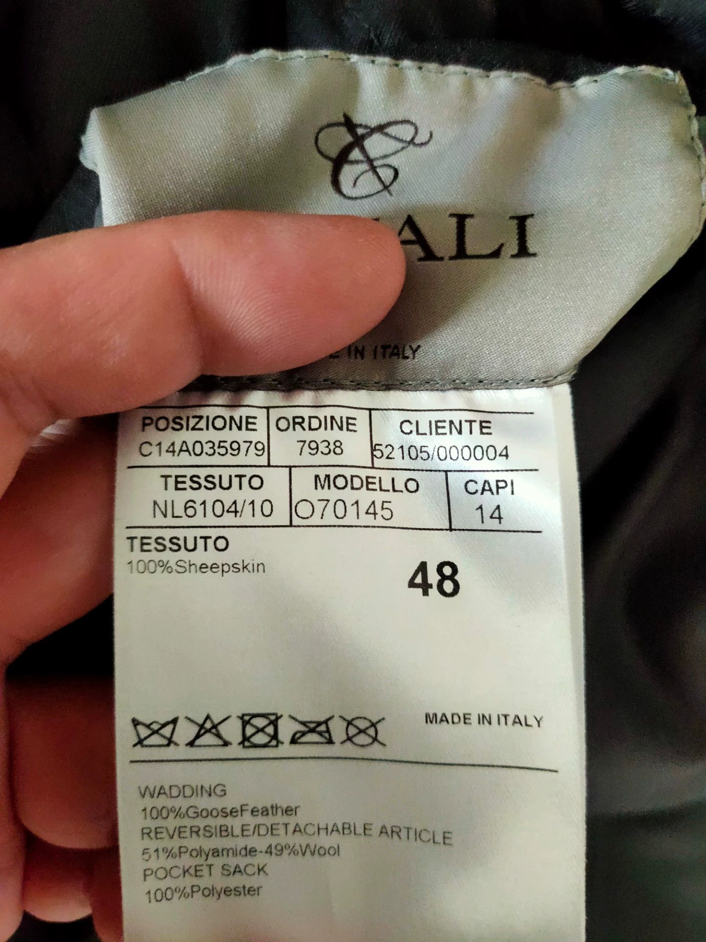Canali CANALI Double-Sided Leather Down Jacket Size US M / EU 48-50 / 2 - 5 Thumbnail