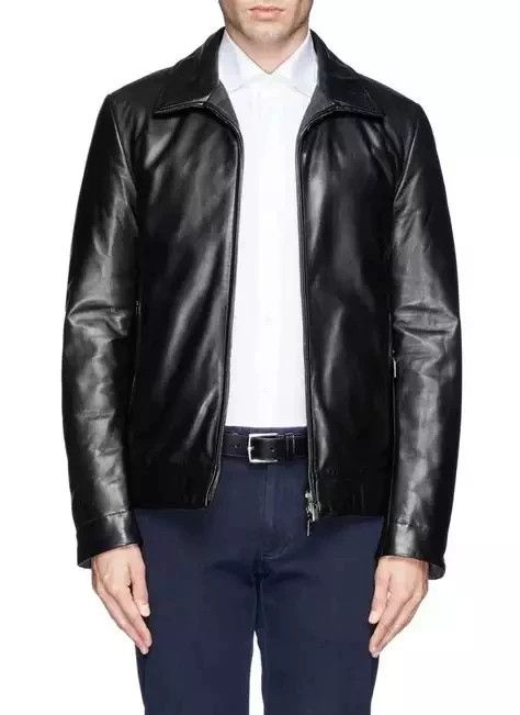 Canali CANALI Double-Sided Leather Down Jacket Size US M / EU 48-50 / 2 - 7 Thumbnail