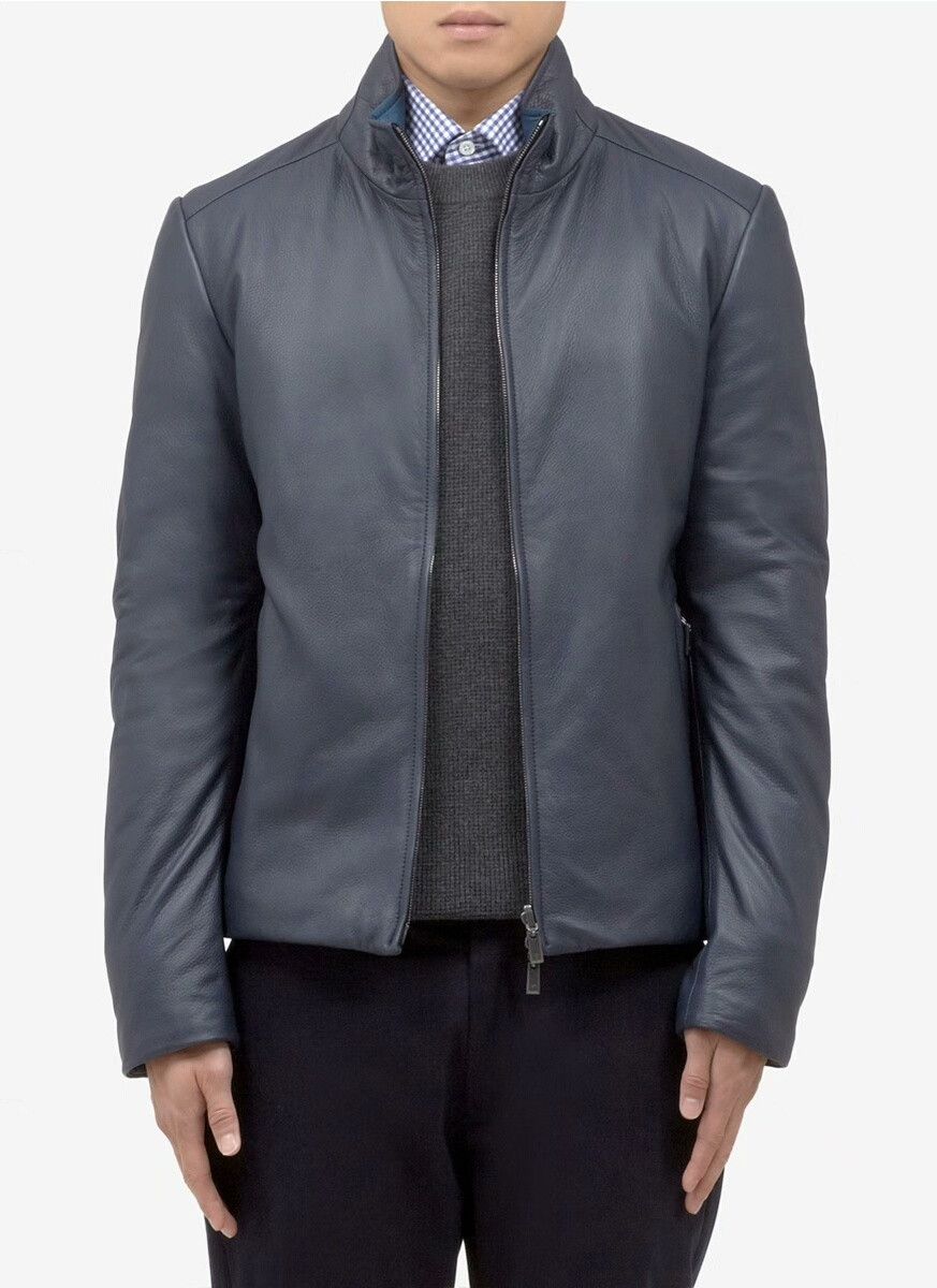 Canali CANALI Double-Sided Deer Leather Down Jacket Size US M / EU 48-50 / 2 - 2 Thumbnail