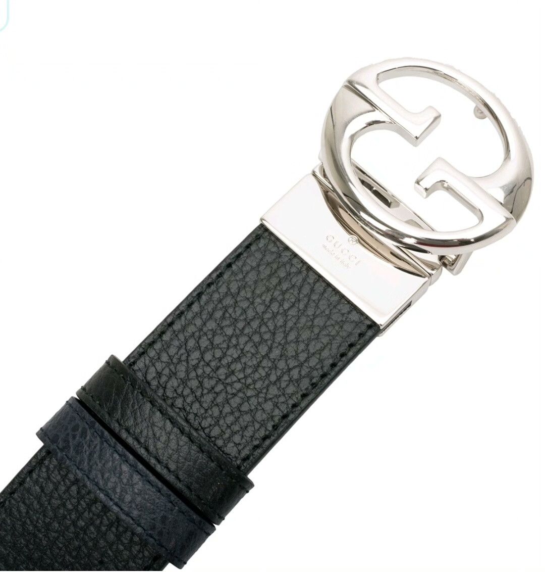 Gucci Gucci Unisex Logo Buckle Leather Belt Size ONE SIZE - 5 Thumbnail