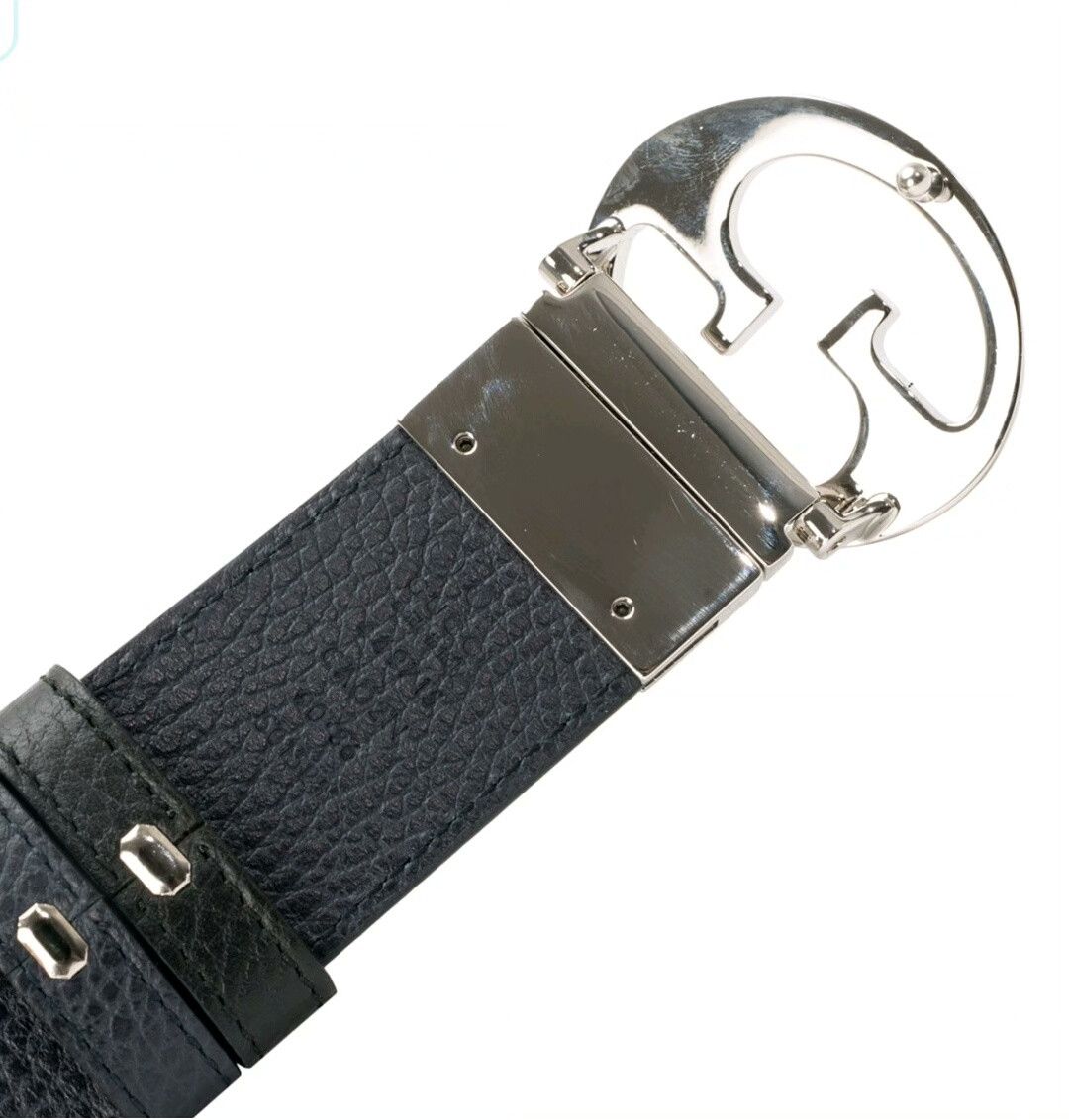 Gucci Gucci Unisex Logo Buckle Leather Belt Size ONE SIZE - 6 Thumbnail