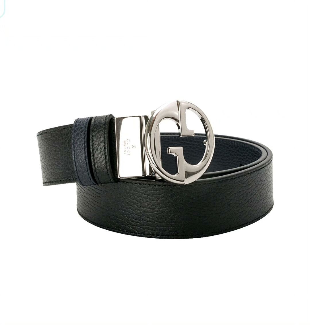 Gucci Gucci Unisex Logo Buckle Leather Belt Size ONE SIZE - 2 Thumbnail