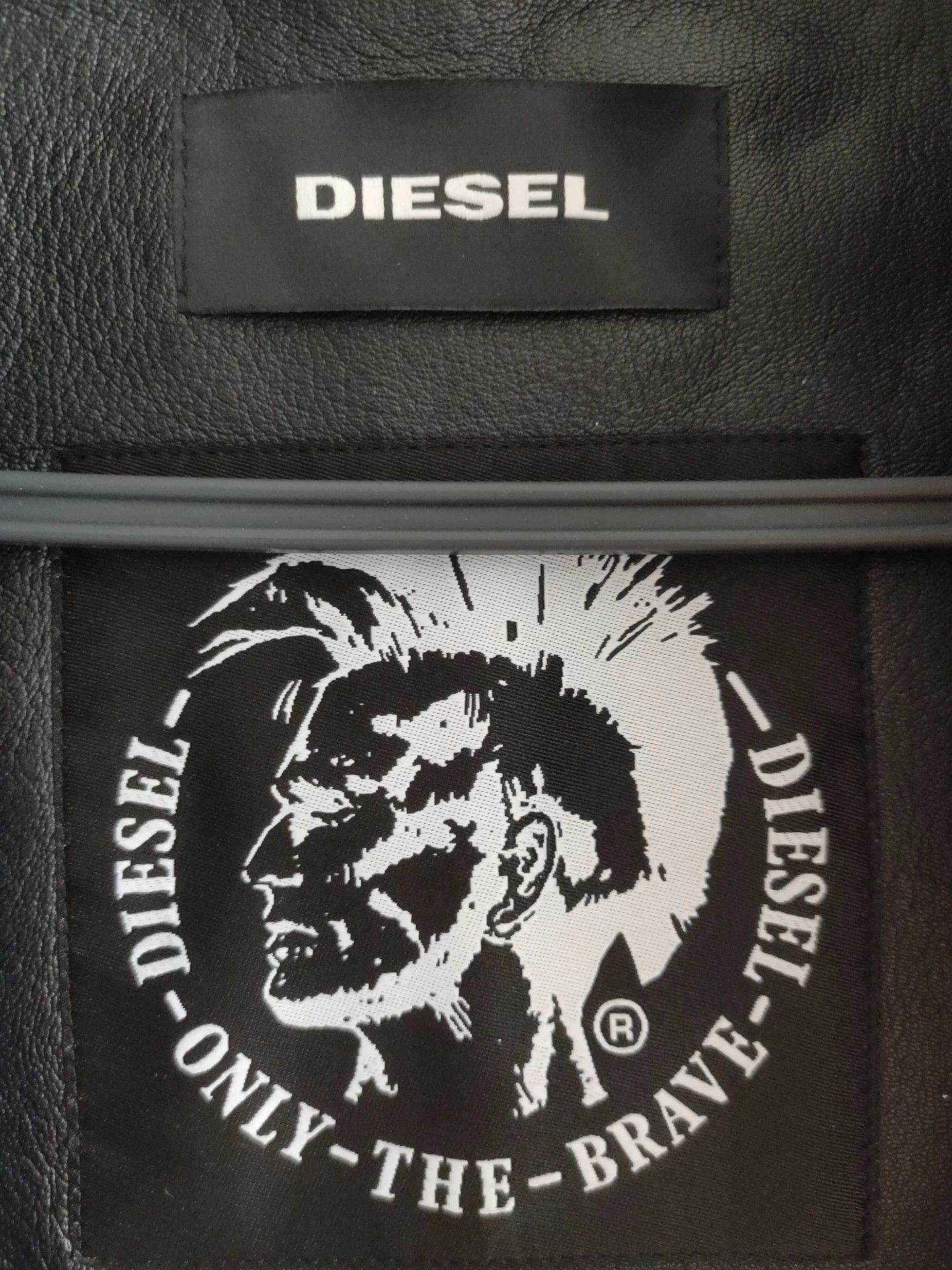 Diesel Diesel Men's Short Stand Collar Leather Jacket Size US S / EU 44-46 / 1 - 4 Thumbnail