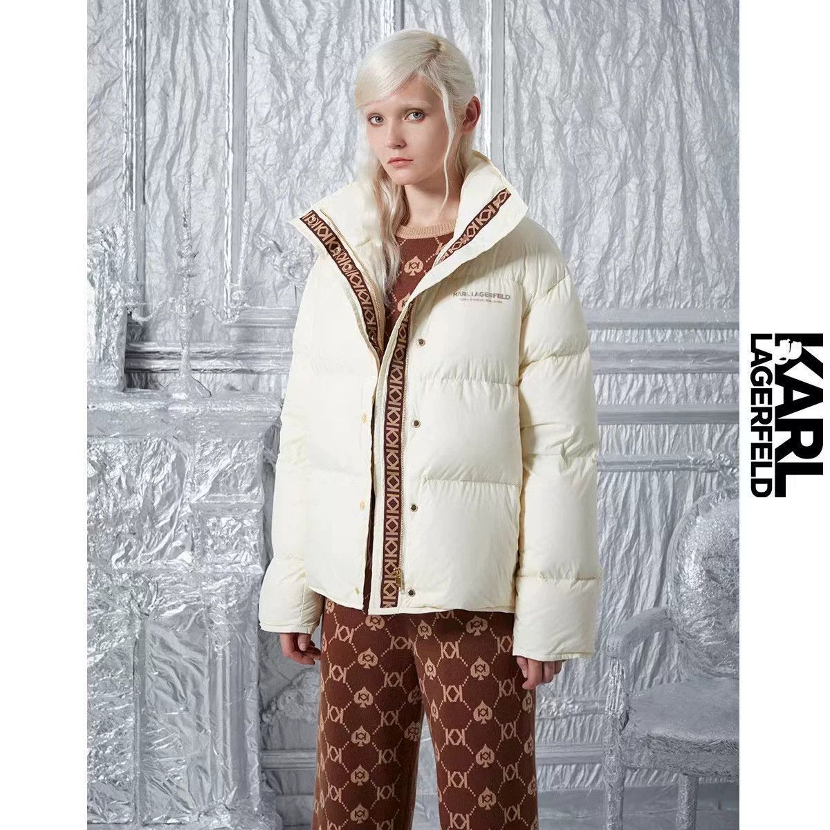 Karl Lagerfeld Karl Lagerfeld Double K Puffer Jacket Size M / US 6-8 / IT 42-44 - 3 Thumbnail