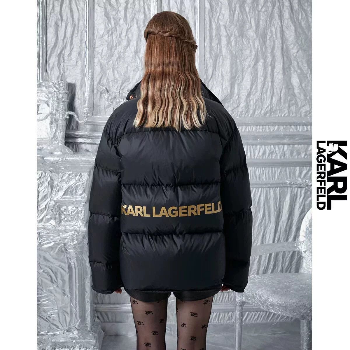 Karl Lagerfeld Karl Lagerfeld Double K Puffer Jacket Size M / US 6-8 / IT 42-44 - 5 Thumbnail