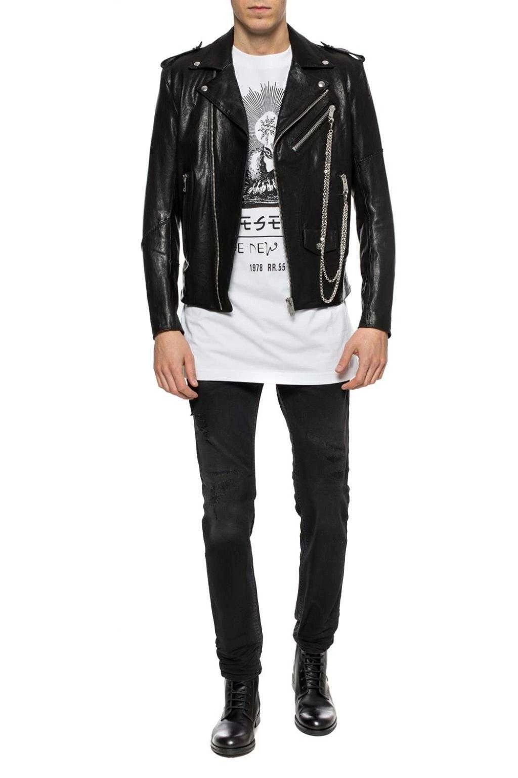 Diesel Diesel SE-LEANDRO Men's Italian Leather Jacket Size US M / EU 48-50 / 2 - 8 Thumbnail