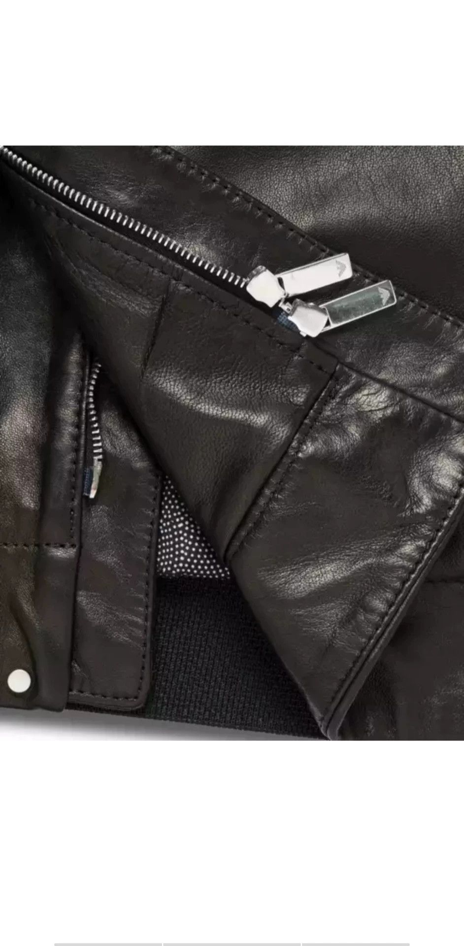 Emporio Armani Emporio Armani Men's Leather Jacket Size US M / EU 48-50 / 2 - 4 Thumbnail