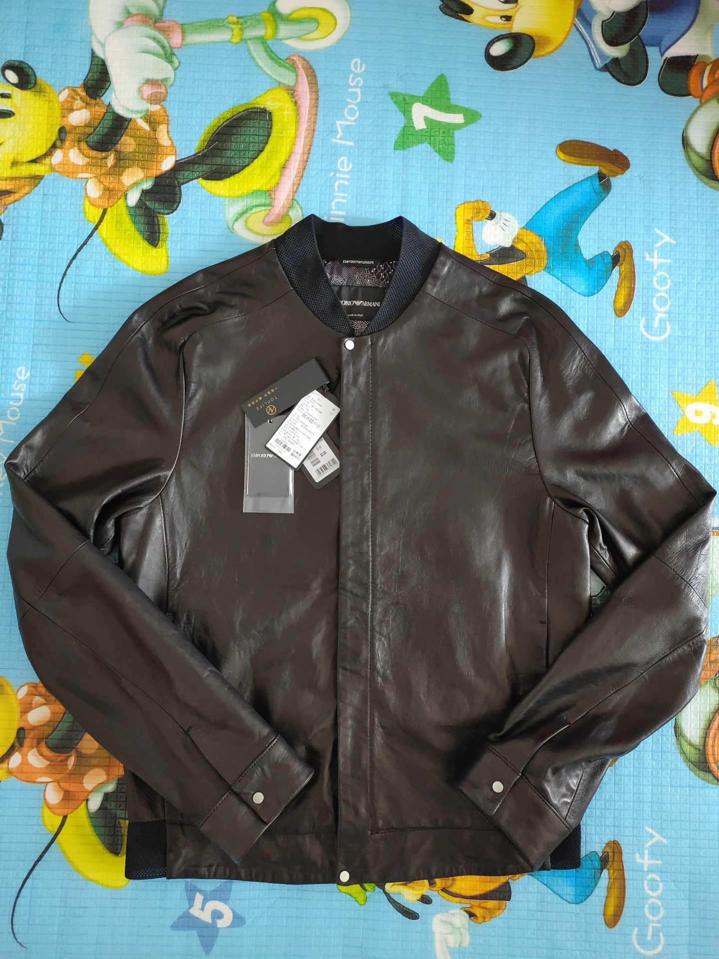 Emporio Armani Emporio Armani Men's Leather Jacket Size US M / EU 48-50 / 2 - 5 Thumbnail