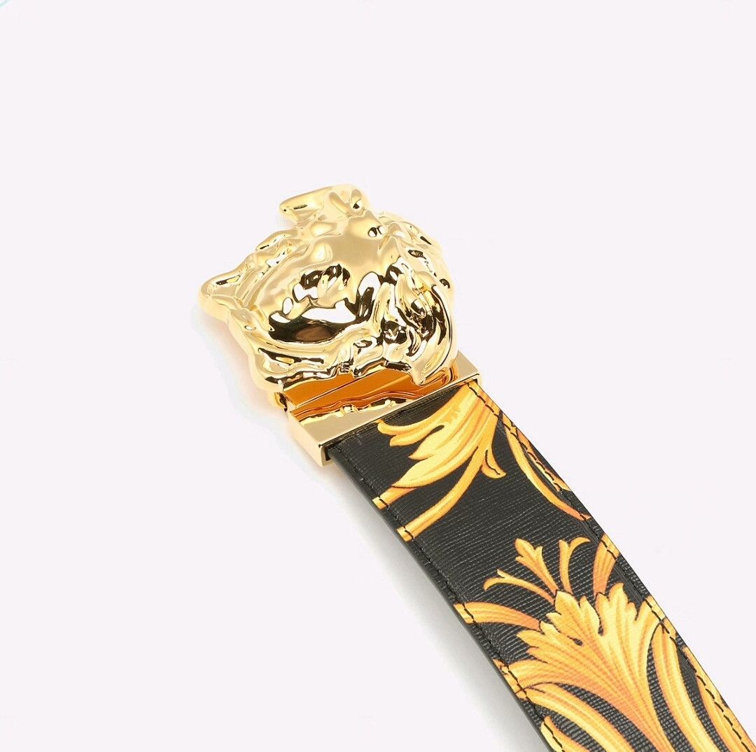 Versace Versace Baroque Print Medusa Logo Belt Size ONE SIZE - 5 Thumbnail
