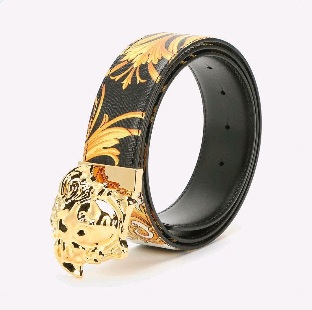 Versace Versace Baroque Print Medusa Logo Belt Size ONE SIZE - 2 Thumbnail