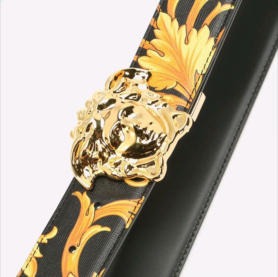 Versace Versace Baroque Print Medusa Logo Belt Size ONE SIZE - 7 Thumbnail