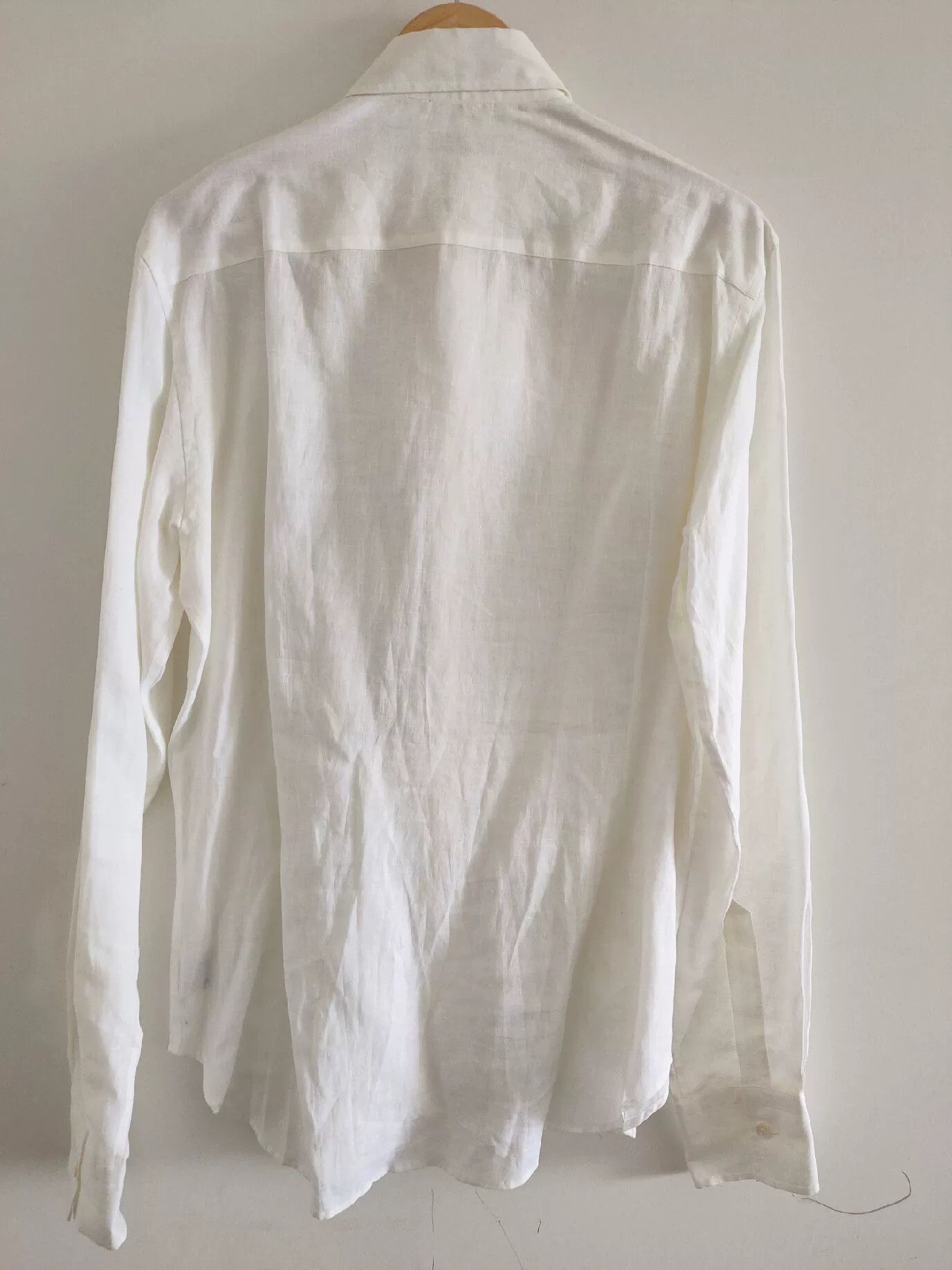 Ermanno Scervino Ermanno Scervino Men's Pure Linen Shirt Size US M / EU 48-50 / 2 - 3 Thumbnail