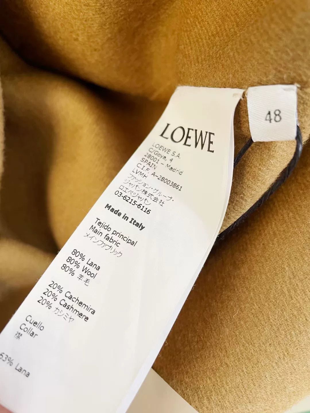 Loewe LOEWE Men's Wool Cashmere Blend Jacket Size US M / EU 48-50 / 2 - 8 Thumbnail
