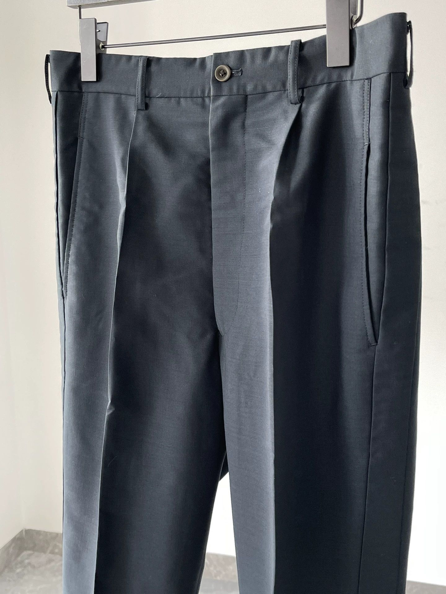 Yohji Yamamoto Yohji Yamamoto 90s Indigo Wool Trousers Size US 35 - 3 Thumbnail