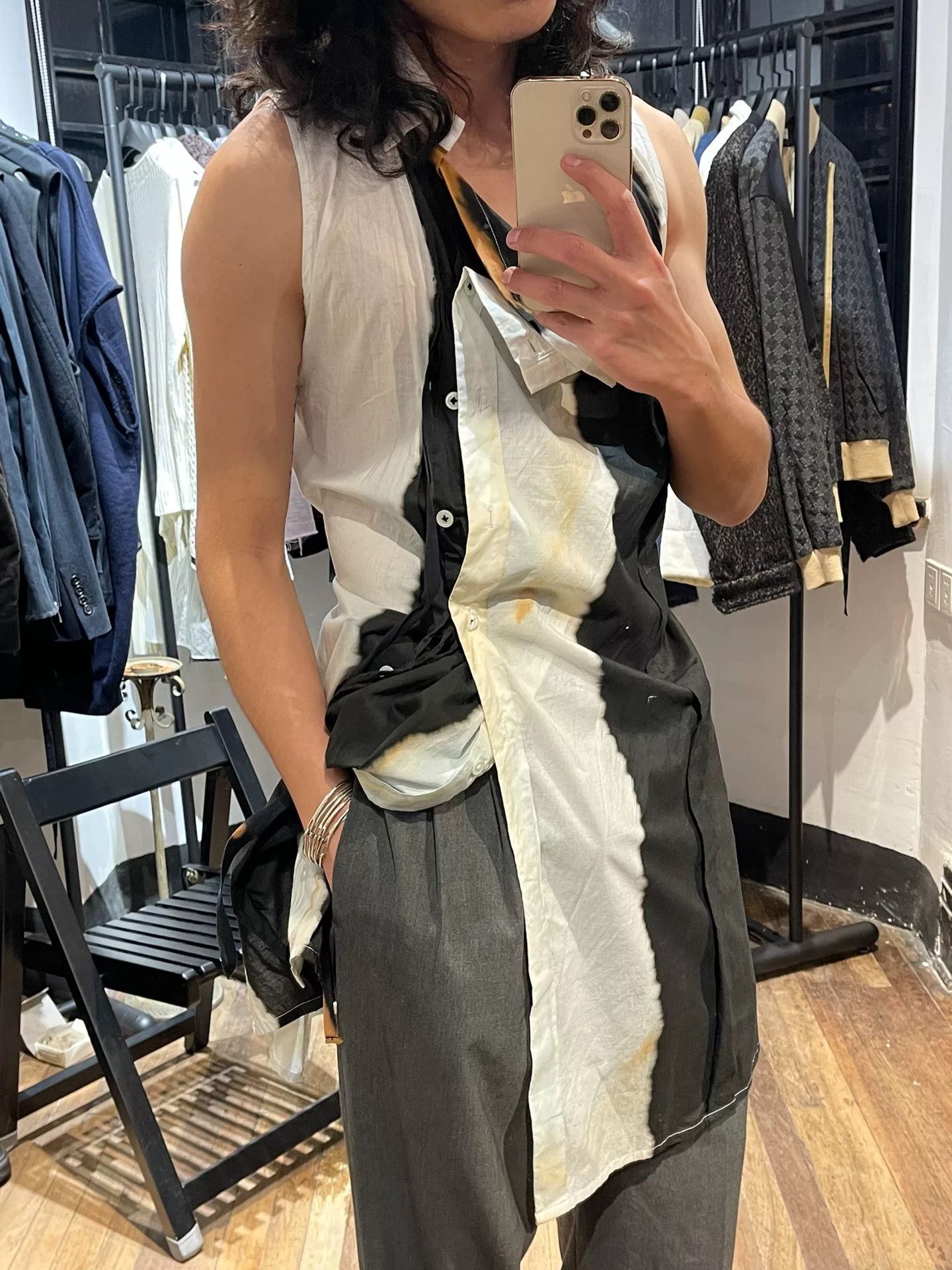 Ann Demeulemeester Ann Demeulemeester Watercolor Double-Breasted Vest Shirt Size XS / US 0-2 / IT 36-38 - 3 Thumbnail