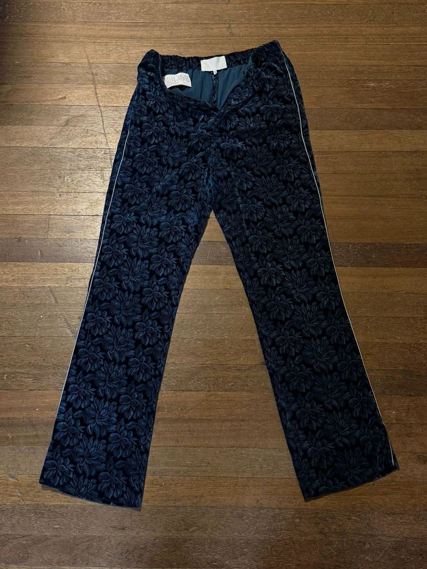 Maison Margiela Maison Margiela 17SS Blue Floral Smoking Pants Size 38" / US 16 / IT 52 - 2 Thumbnail