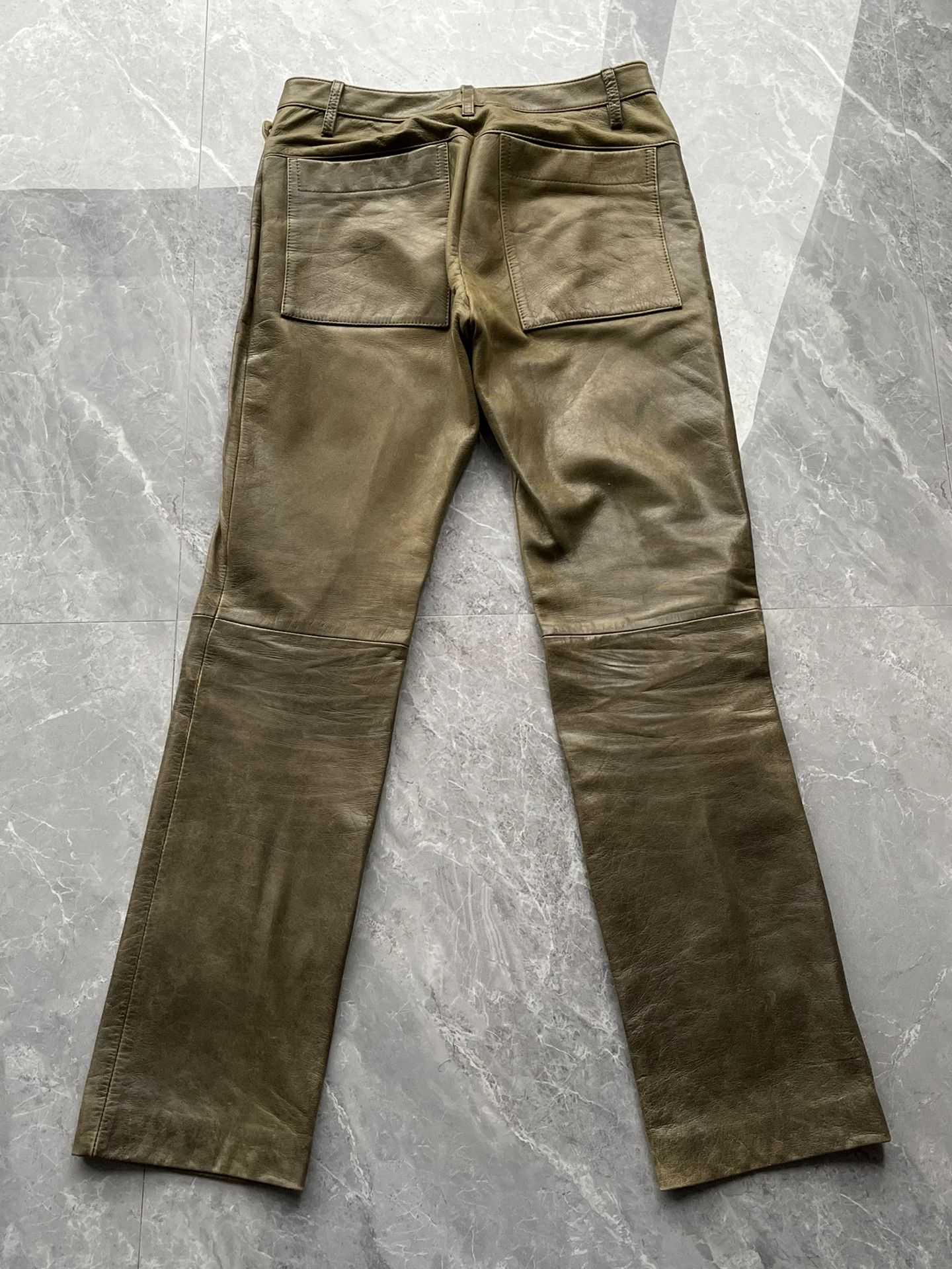 Dirk Bikkembergs Dirk Bikkembergs 98AW Leather Biker Pants Size US 30 / EU 46 - 2 Thumbnail