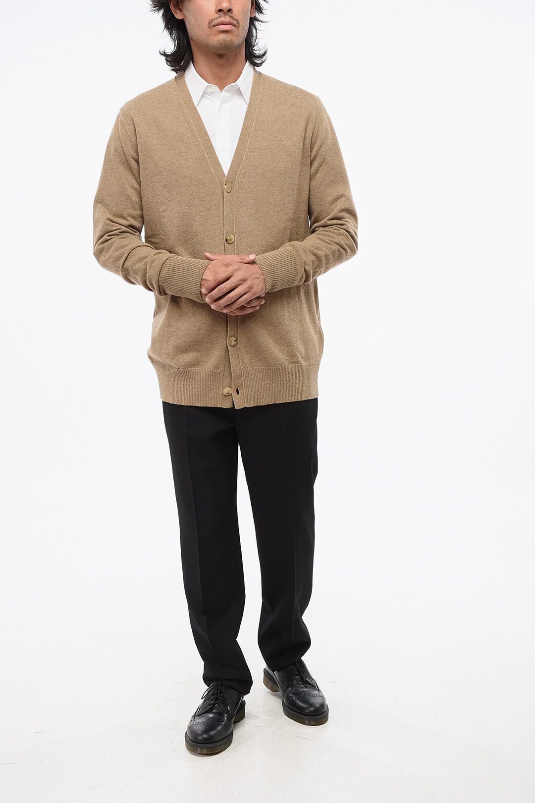 Maison Margiela MM10 Wool Cardigan with V-Neck Size US S / EU 44-46 / 1 - 4 Thumbnail